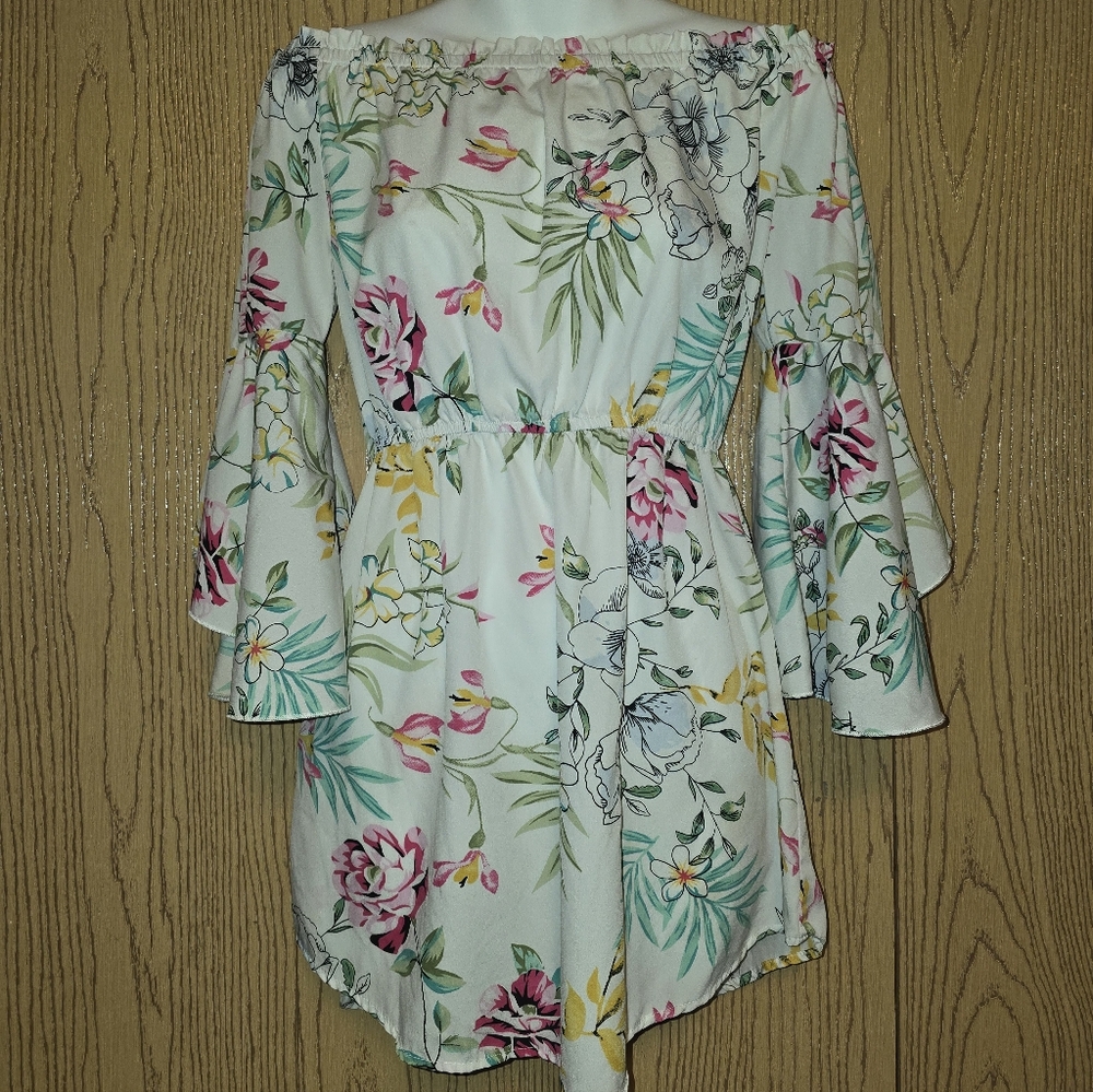 🌟4/$25 Blush Floral 3/4 Sleeve Top/Dress M